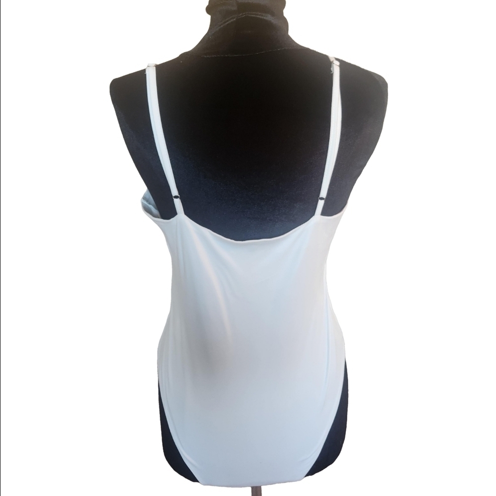 Shein White V-neck Spaghetti Strap Women's Bodysuit - Picture 4 of 4